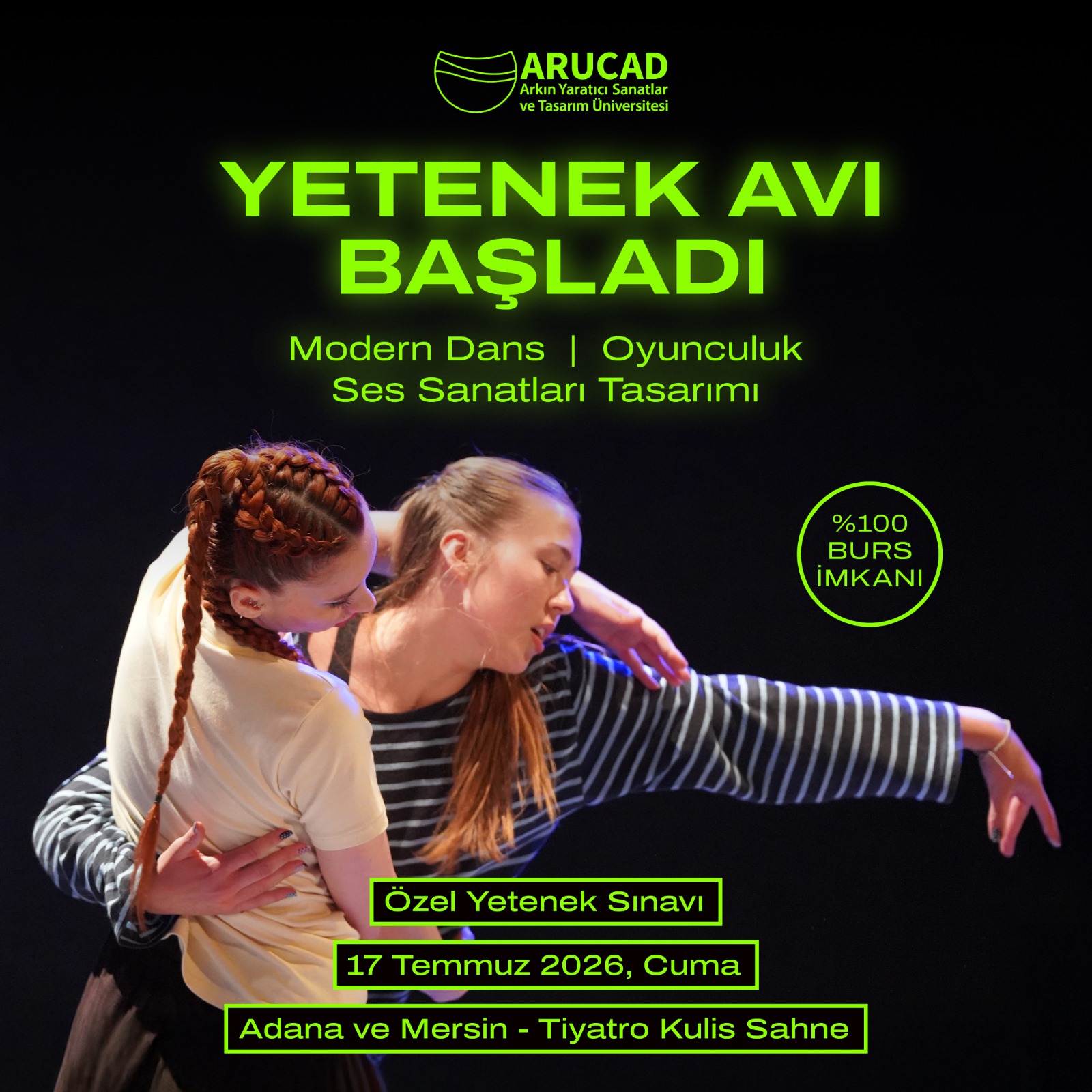 17 Temmuz 2026, Cuma<br> ADANA - MERSİN – TİYATRO KULİS SAHNE <br> İnönü Mah. 1403 Sok. Saruhan Apt. Altı No:40/1 <br>Yenişehir/Mersin, Türkiye